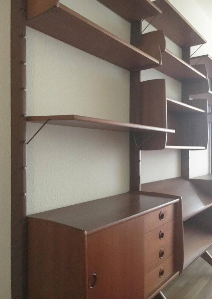 Mid-Century Modular Wall Unit Ergo in teak by John Texmon and Einar Blindheim for Blindheim Möbelfabrikk, 1960s.