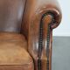 Comfortable club chair made of sheepskin leather