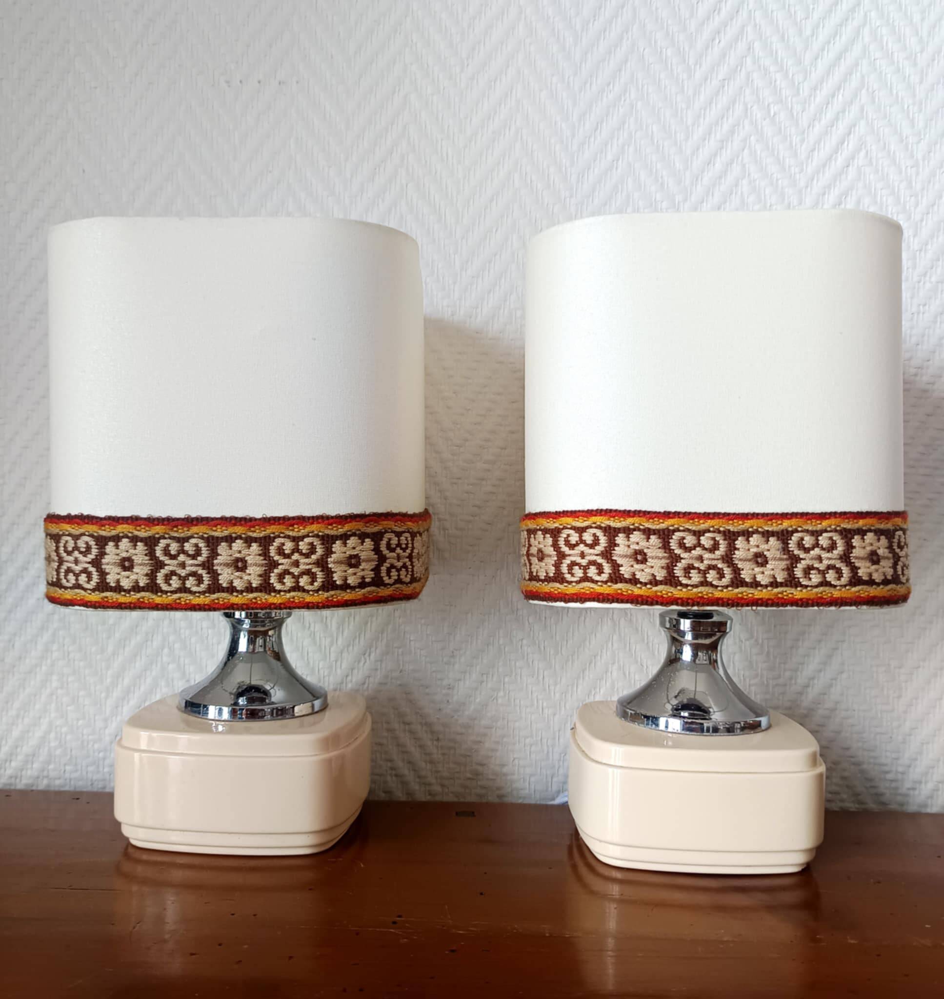 Pair of vintage 1970s lamps