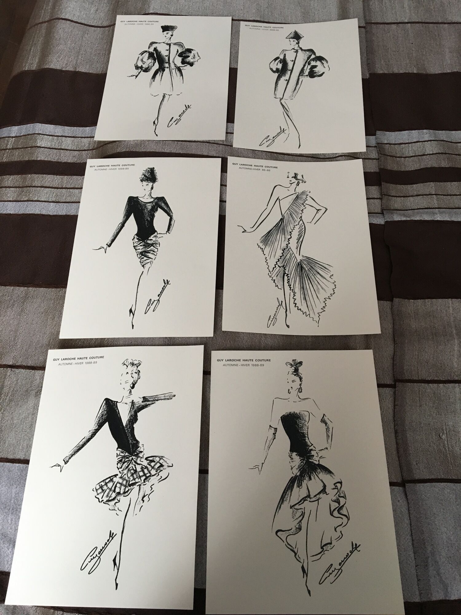 Nice press fashion illustration Guy Laroche- Collection autumn - winter 1988/1989