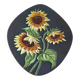 Decorative wall plate with sunflowers.