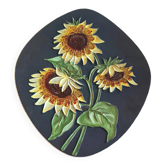 Assiette murale décorative tournesols