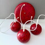 Vintage hanging lamp/cascade lamp in enamel, retro lamp, 70's