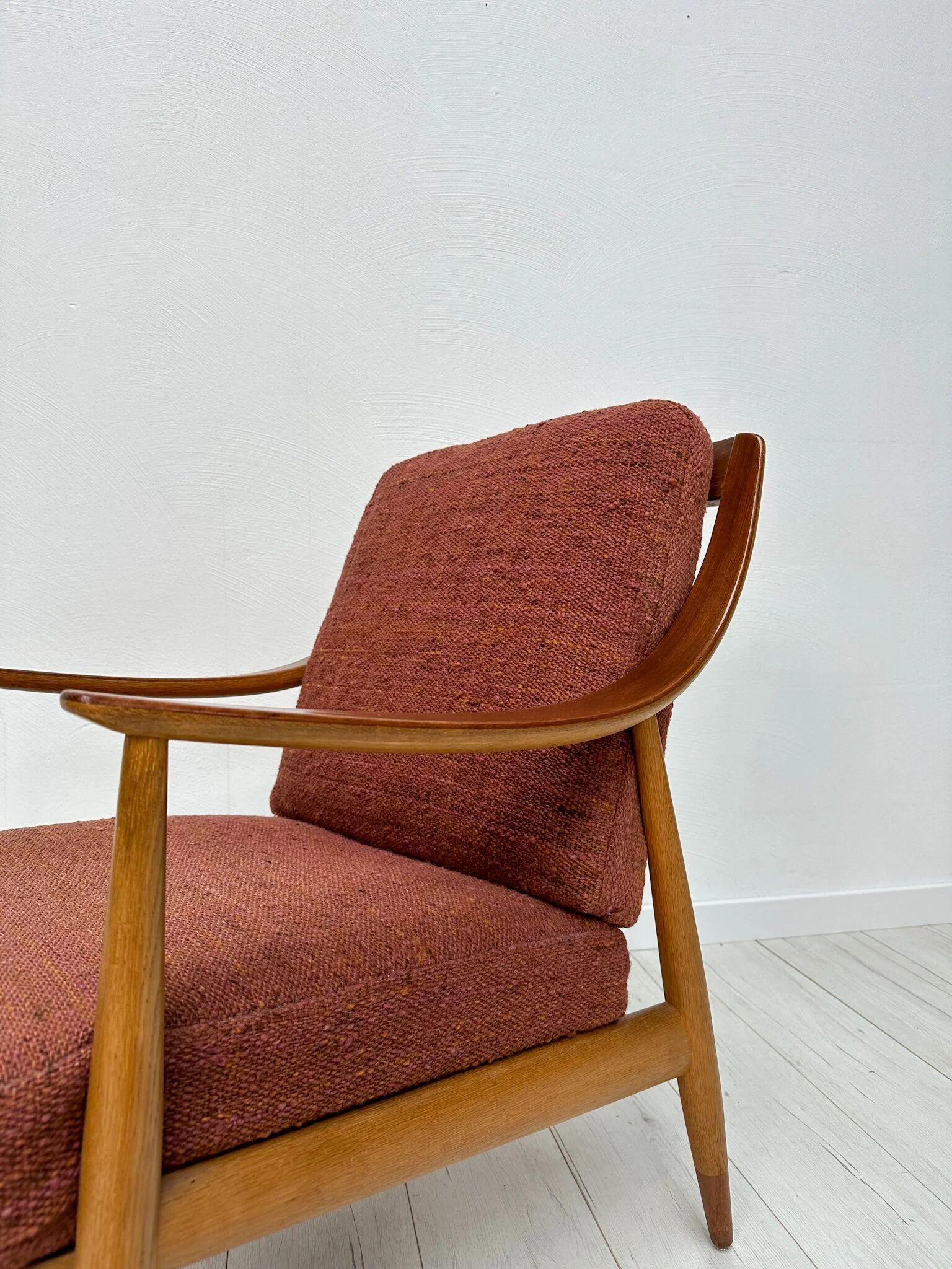 1950s Vintage Danish Oak Armchair FD 145 by Peter Hvidt & Orla Mølgaard Nielsen