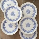 Blue flower dessert plates