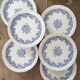 Assiettes à dessert fleurs bleues