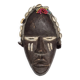 Tribal Dan mask in wood and cowrie shells, West Africa, 27 cm