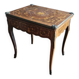 Game table in parquetry, Louis XV style