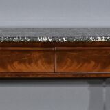 Large Burl Mahogany Property Console, Restoration Period – Early