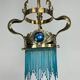 Brass Jugendstil chandelier by Koloman Moser