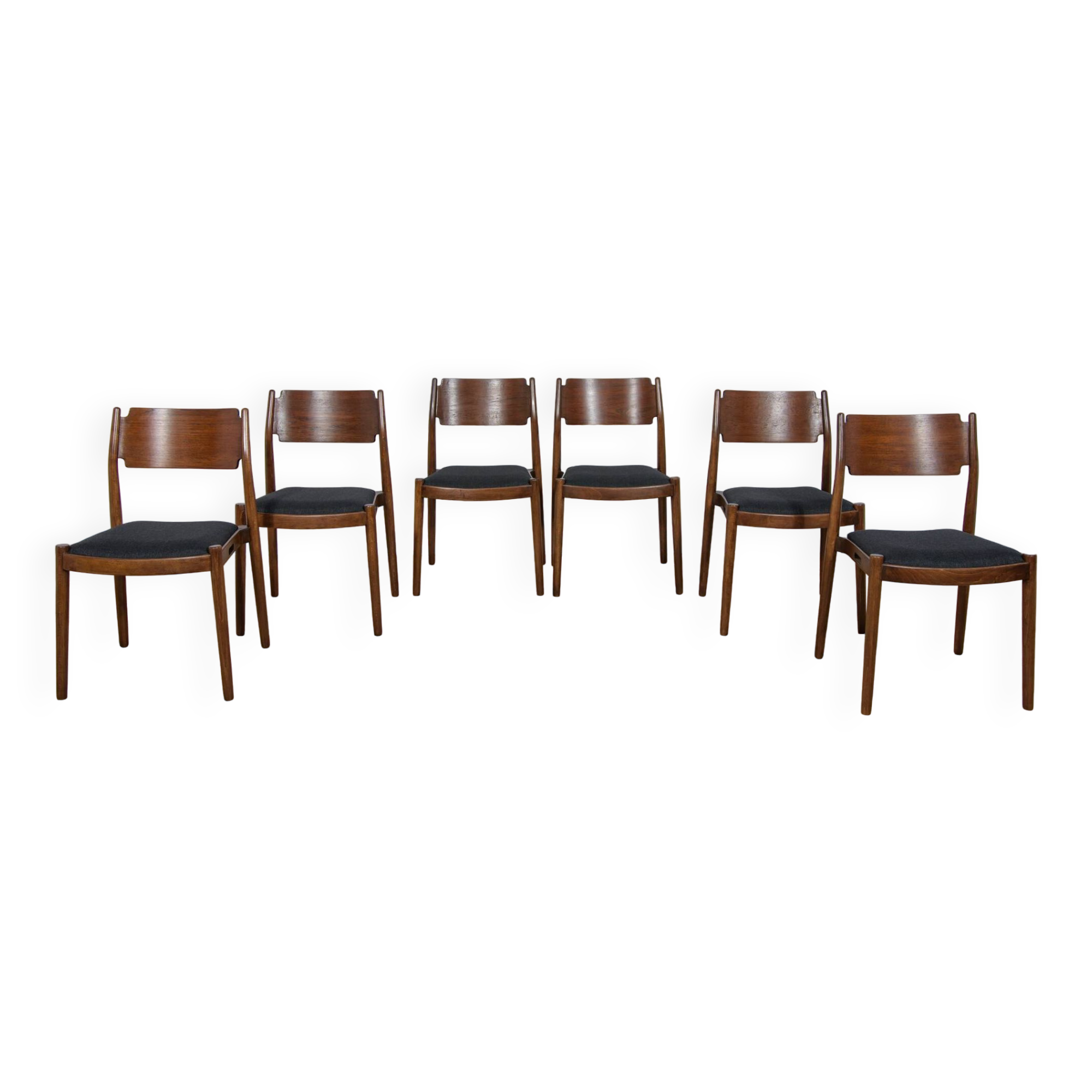 Chaises mid-century, danemark, set de 6