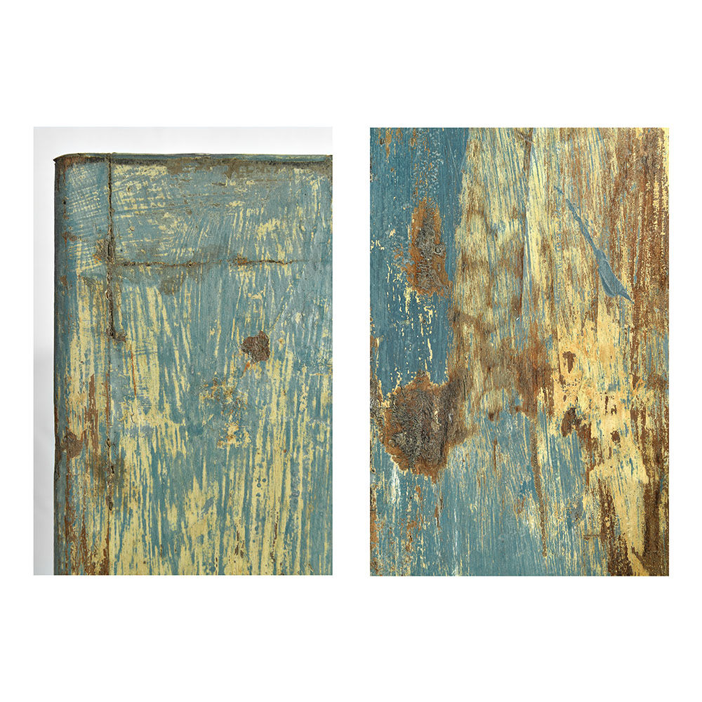 Patinated wooden console