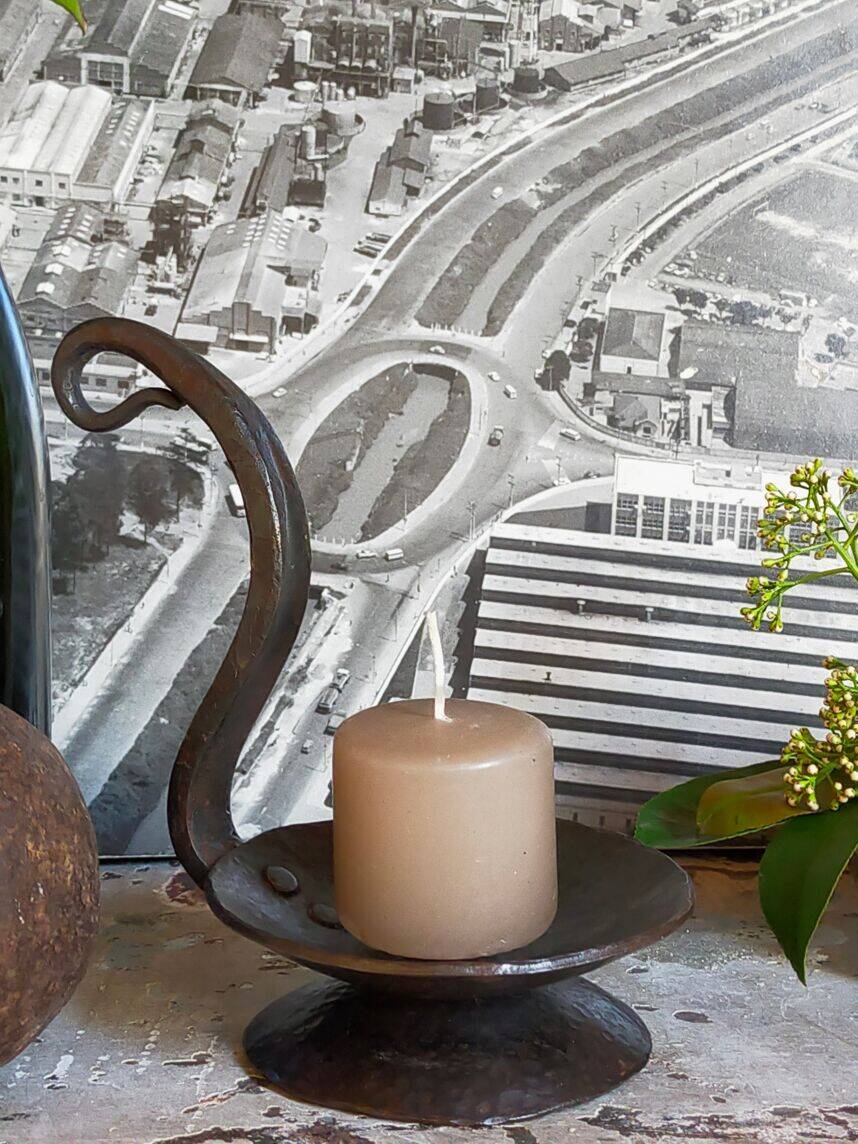 Brutalist candle holder from the 50s