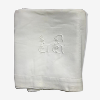 Drap ancien monogramme lc