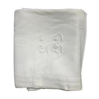 Drap ancien monogramme lc