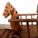Cheval à bascule en bois vers 1950