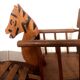 Wooden rocking horse circa 1950