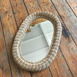 Rattan mirror