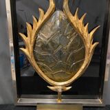 Wall lamp sculpture turtle in resin