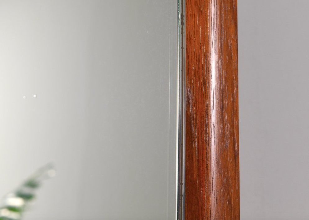 Wall mirror in teak Italy 1950 141x39cm