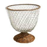 wicker paper basket, screened