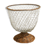 wicker paper basket, screened