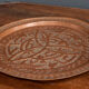 Oriental tray in copper or brass engraved XXth