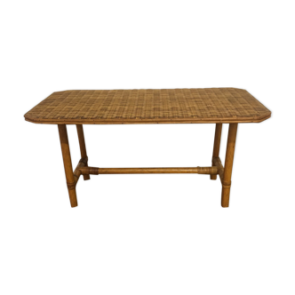 Vintage rattan coffee table