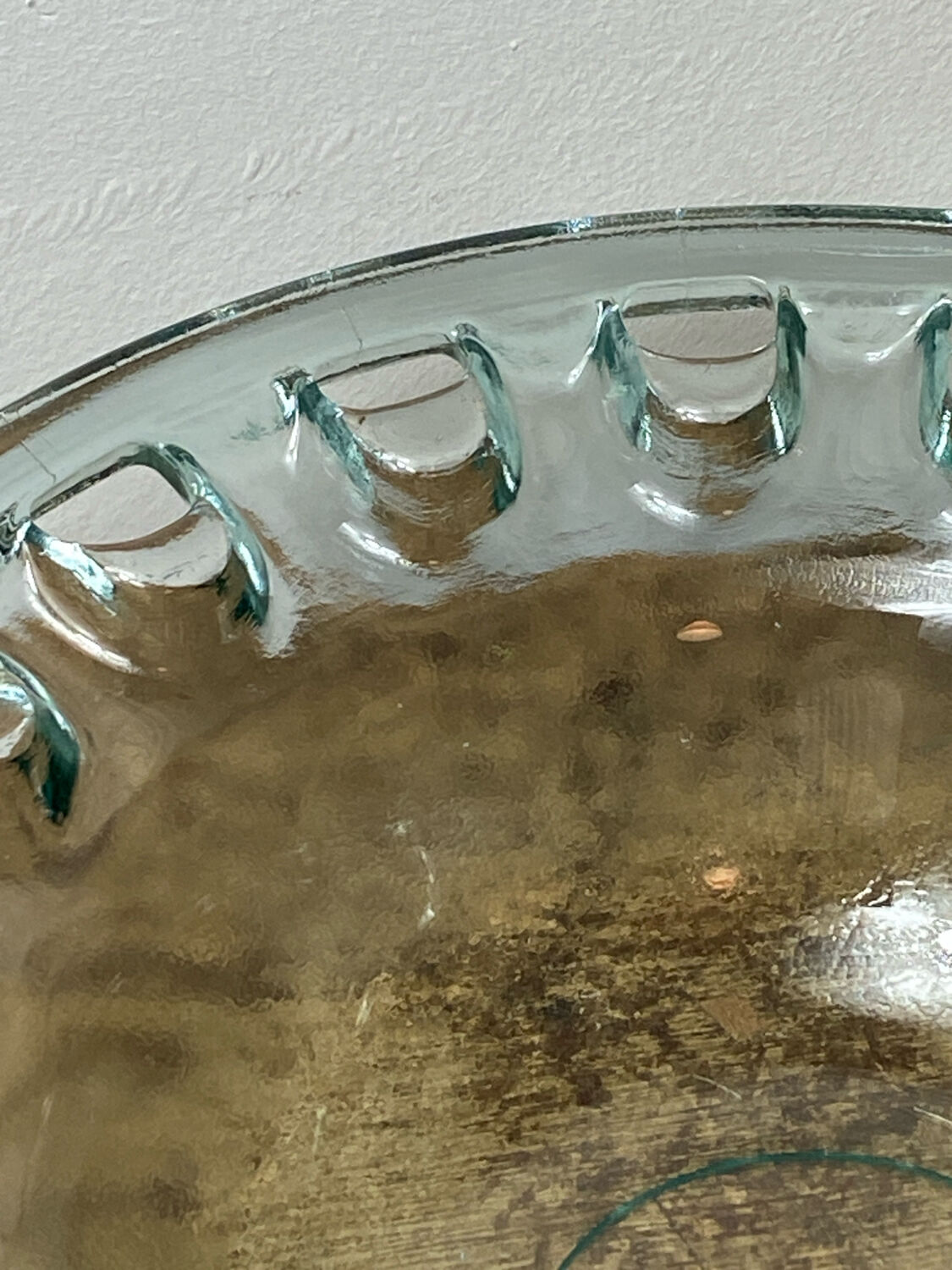 Blown glass salad bowl