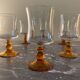 Amber ball-shaped glass base