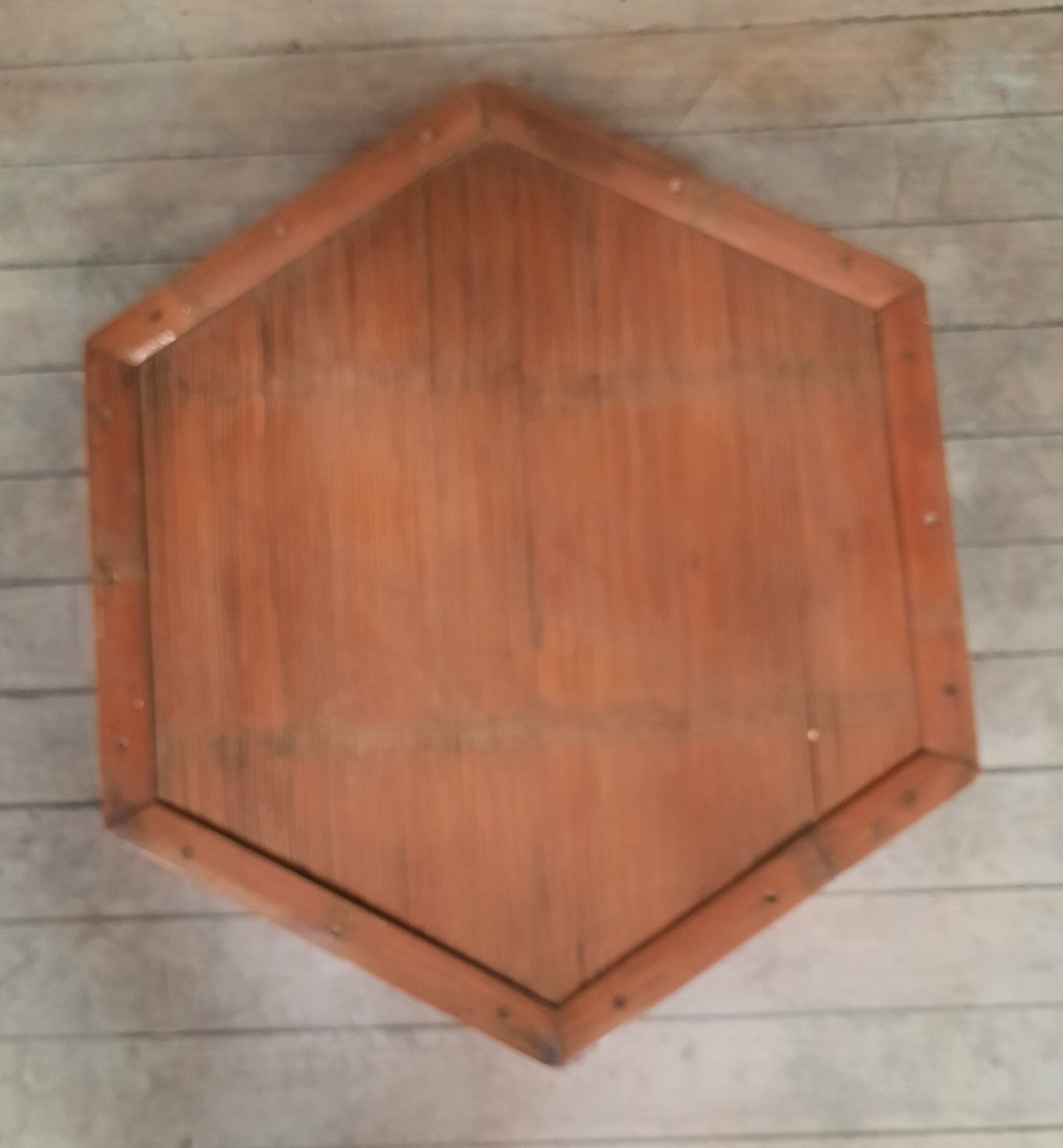 Hexagonal bamboo coffee table