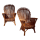 Paire de fauteuils en rotin