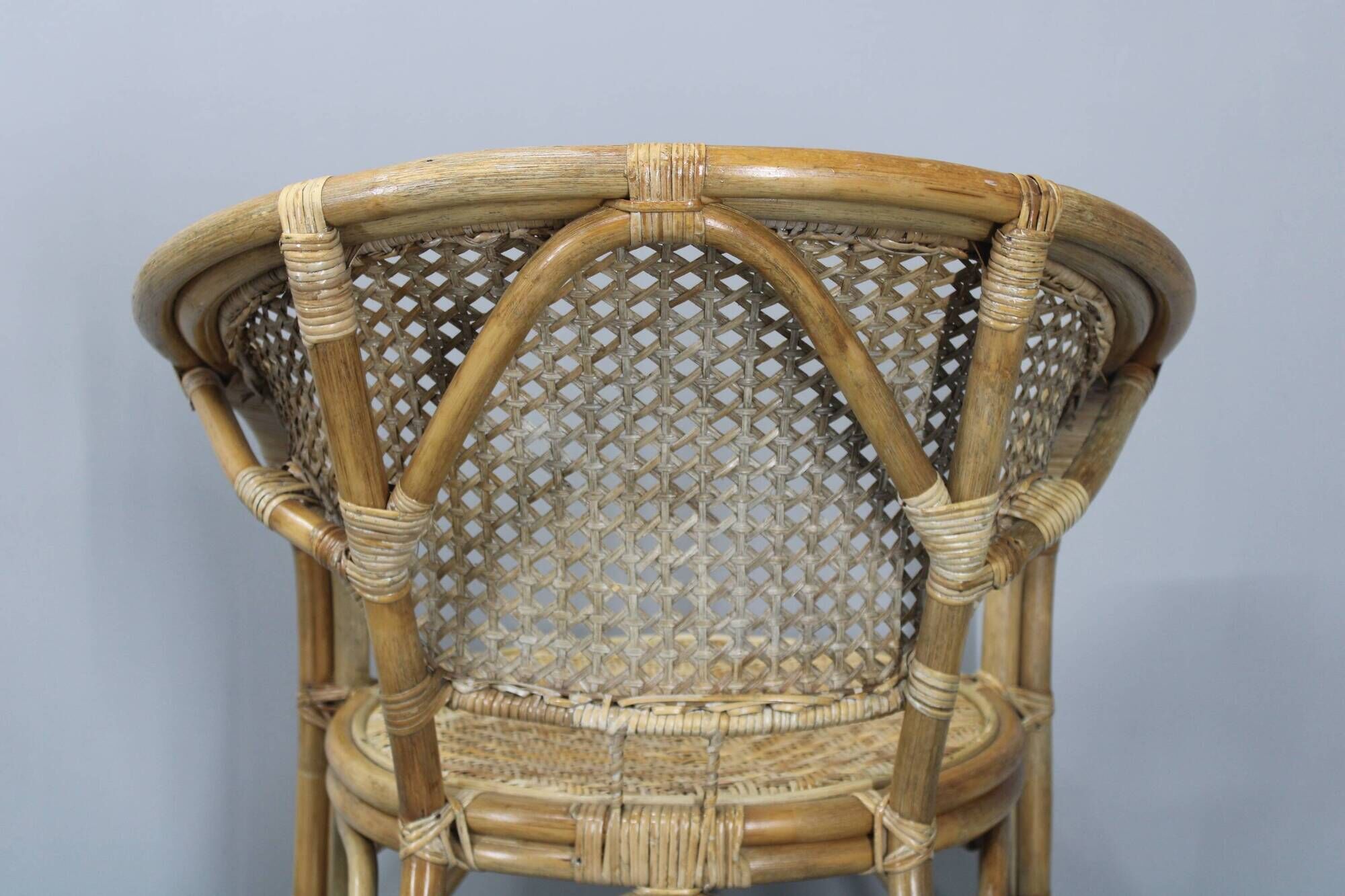 1970s Set of Four Rattan Chairs, Italy