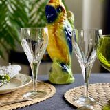 2 stemmed glasses from the Lorraine crystal factory