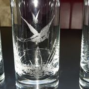 Lot de 6 verres gravés Moser