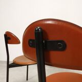 Set of 5 Linea Veam leather tripod chairs