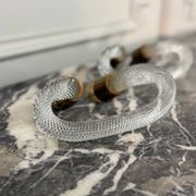 Pair of Murano glass and brass handles, Venice circa 1930