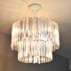 Lustre en verre années 60 venini mid century italien moderne triedri murano