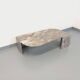 Vintage gray marble coffee table from the 70s