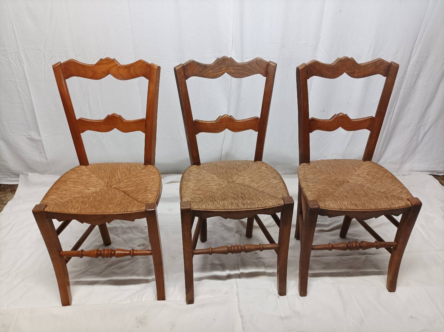 Lot of 3 old Vintage chairs