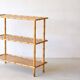 Vintage bamboo & rattan console, L91cm