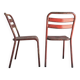 Paire de chaises tolix T2 rouge - assise pleine - 1950