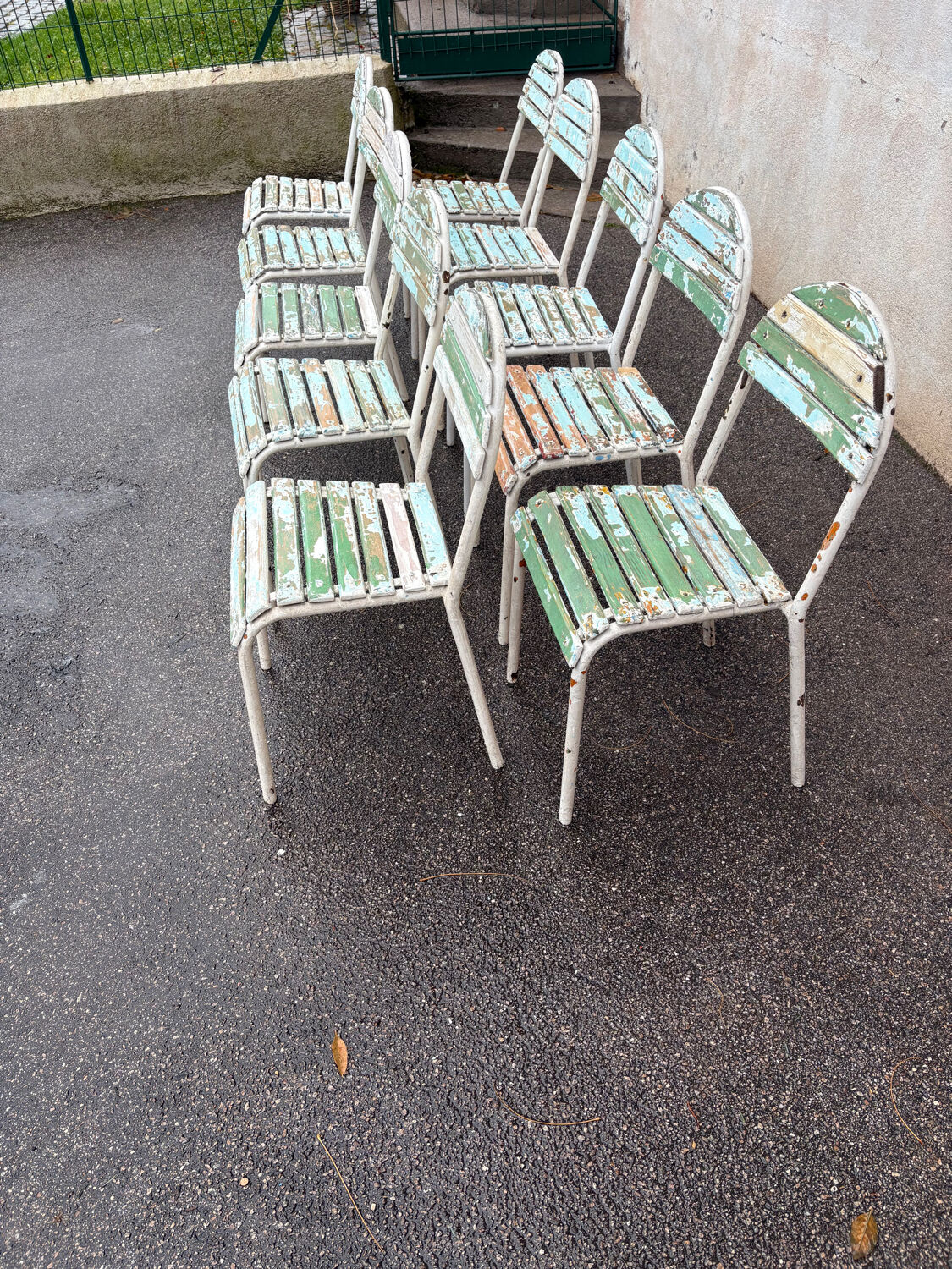 10 chaises de terrasse champêtre 