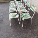 10 chaises de terrasse champêtre 