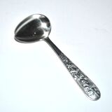 Vintage silver-plated metal porridge spoon, Donald Duck cutlery for children