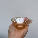 6 tasses à café en verre ambré 1970 italiennes