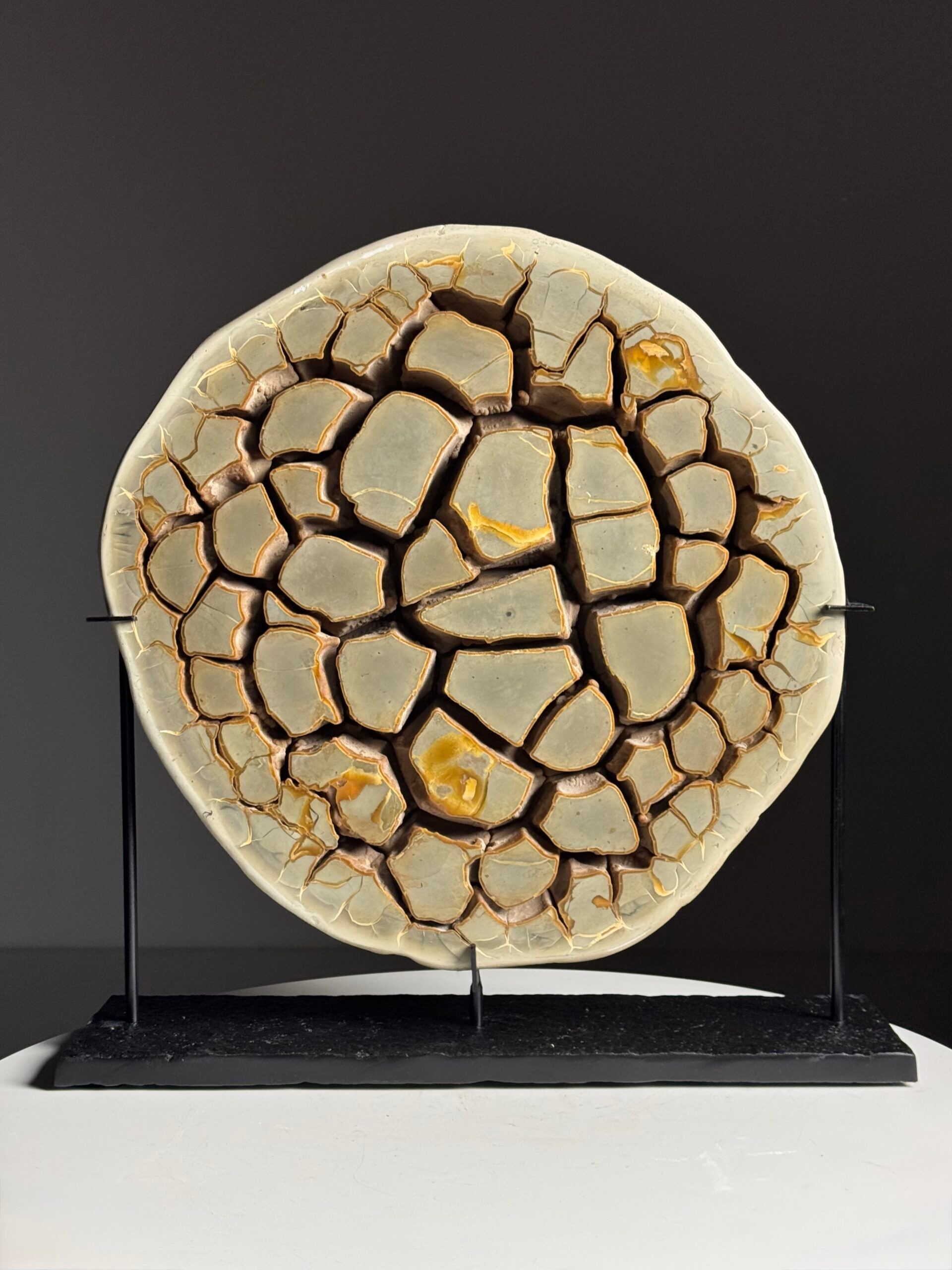 Septaria nodule on custom stand