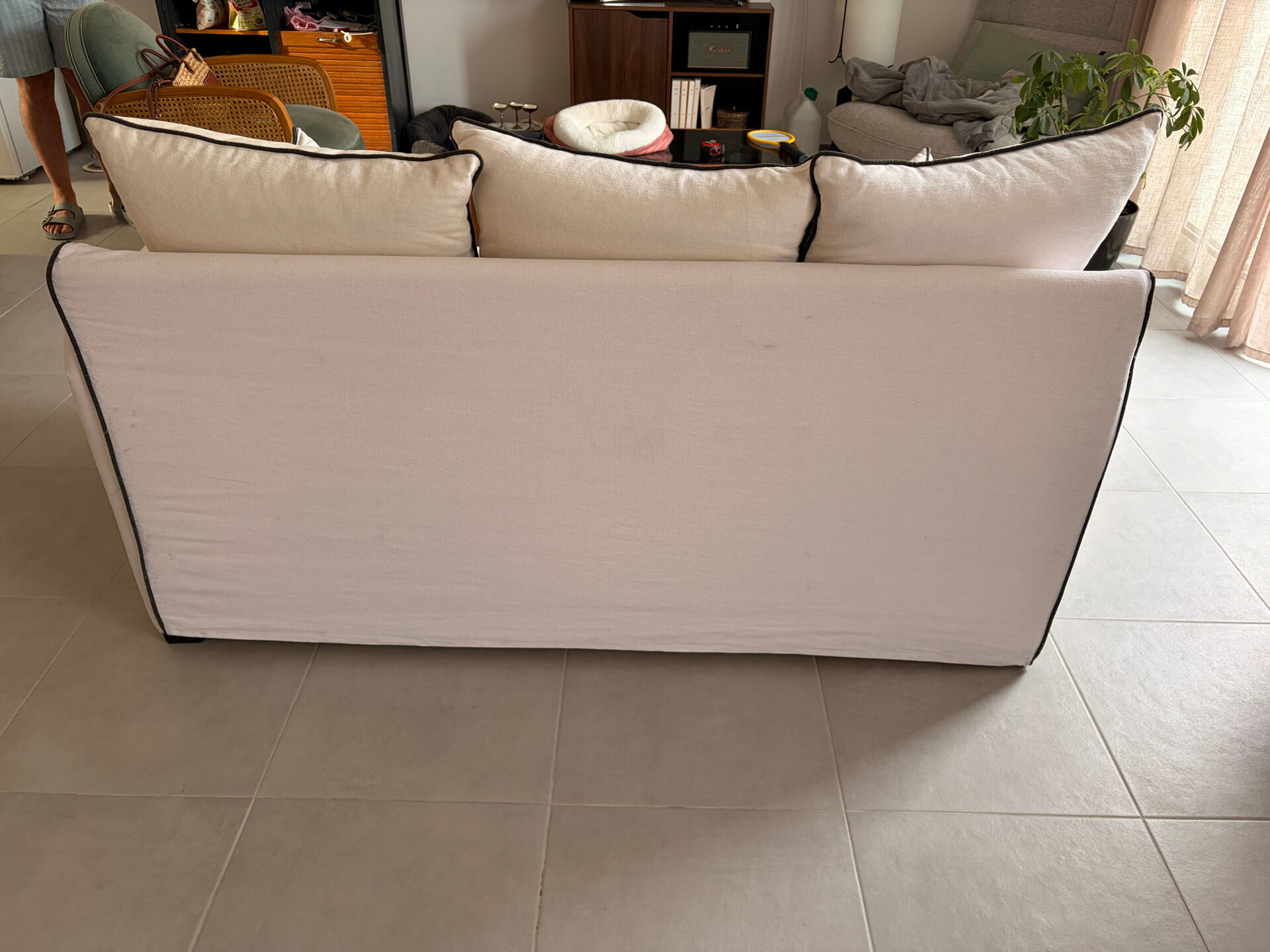 Thick linen sofa