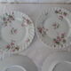 8 flat plates Haviland 426112 Sylvie flowers small roses Limoges