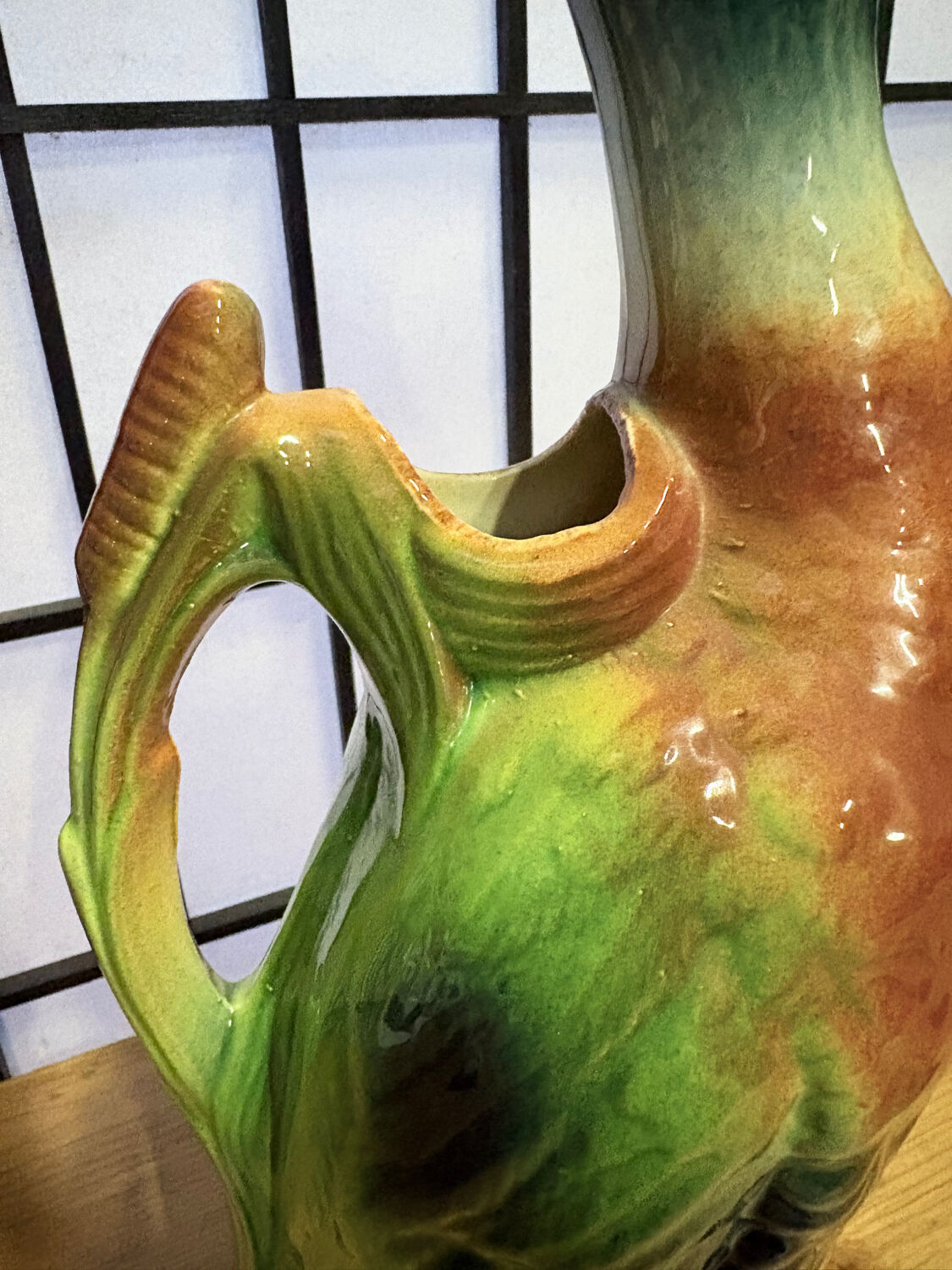 Glazed ceramic duck jug – St Clément – France